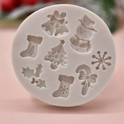 Moldes Silicon mini figuras de Navidad para decorar.