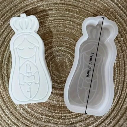 Molde Silicon Virgen Plana para Velas, Resina y Jabones