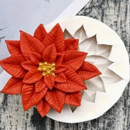 Molde Silicón Flor de Navidad Ponsetia