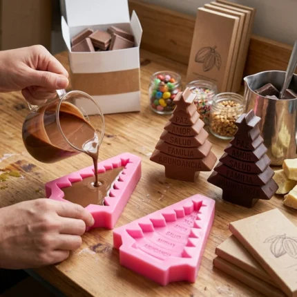 Molde Silicon Arbolito Deseos Navidad