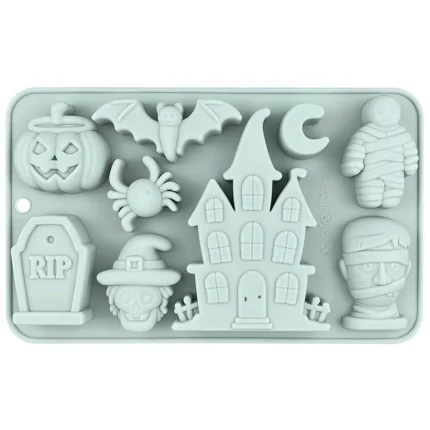 Molde Silicon 9 Figuras Halloween Chocolates gomitas gelatinas 20x12cm Colombia