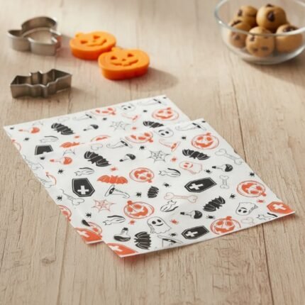 Papel Halloween Parafinado X Resma De 100 Hojas X 30cm