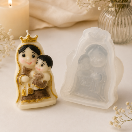 Molde Silicon Virgen del Carmen para velas