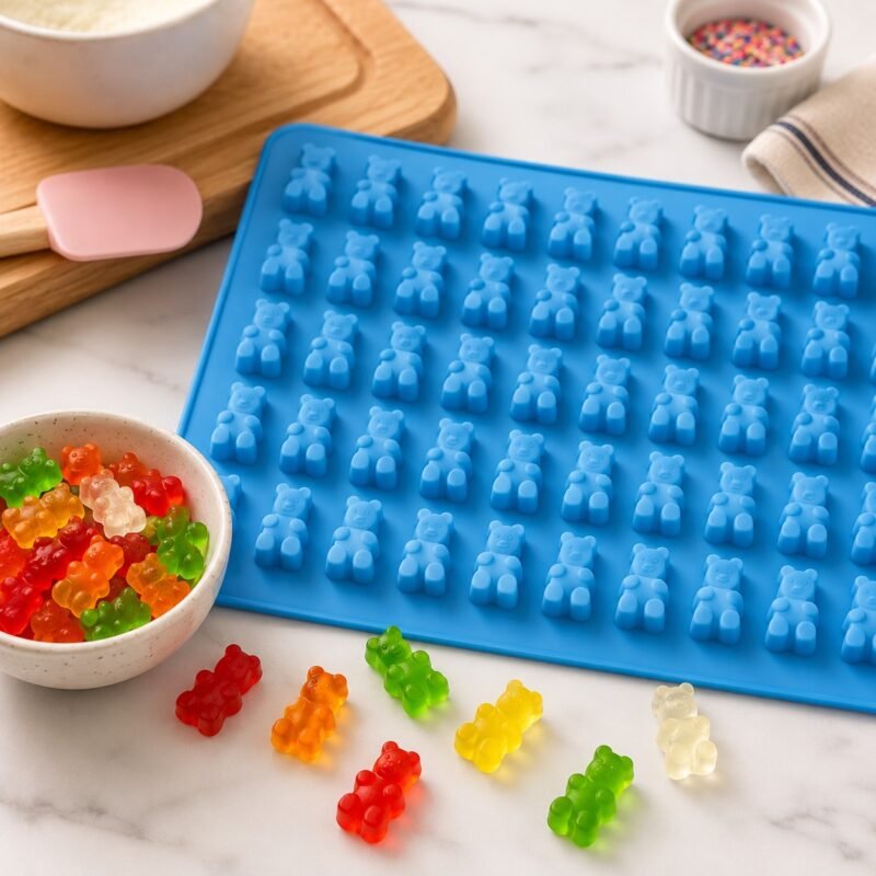 Molde Mini Ositos de Goma en Silicona