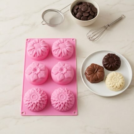 Molde Silicon Flores 6 Cavidades para repostería y gelatinas Colombia