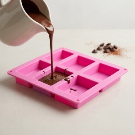 Molde Silicon Rectangular 6 Cavidades para repostería y chocolatería Colombia
